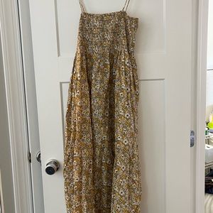 Frye x Anthropologie Alice Floral  smocked dress size small